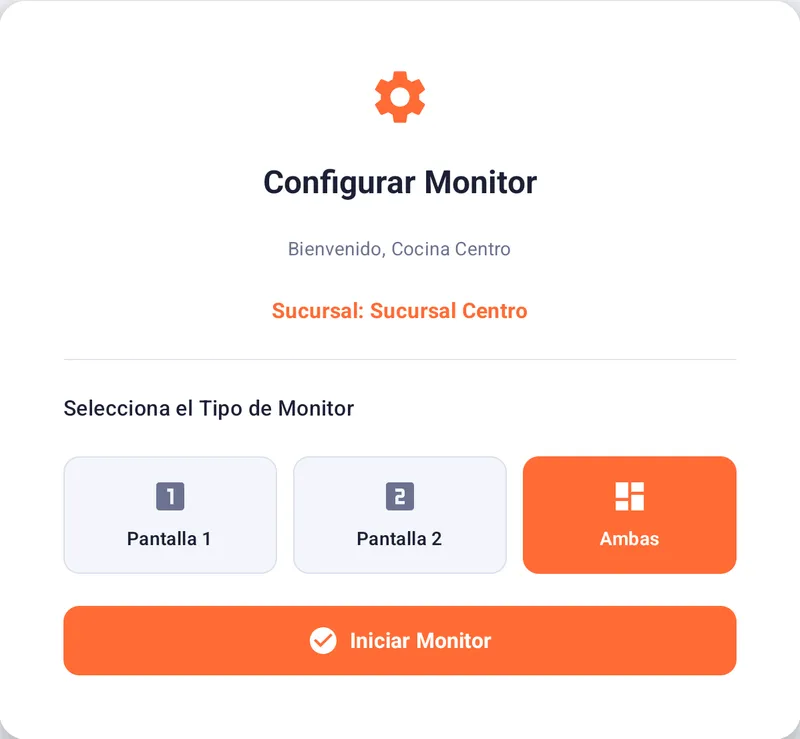 Elige qué pantalla es esta tablet: Pantalla 1, Pantalla 2 o Ambas