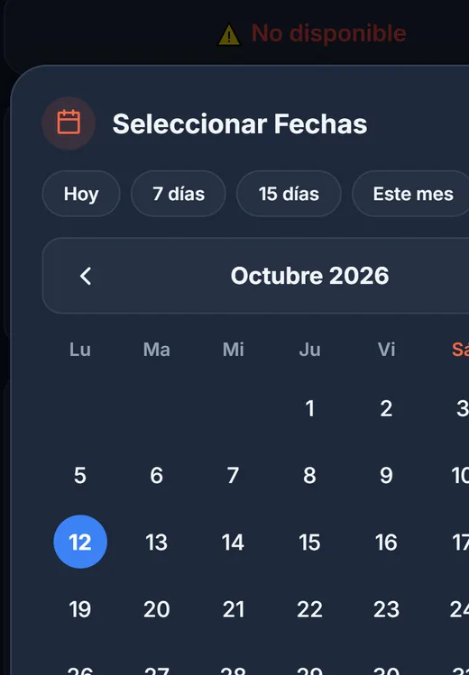 Personalizado: elige el rango en el calendario y toca Aplicar Rango